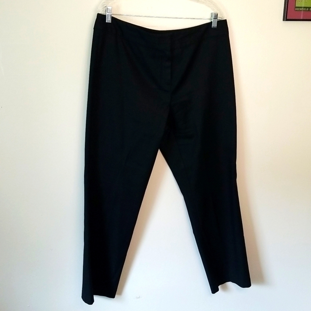 DKNY Black Flat Front Pants Size 12